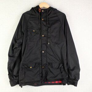 Sitka Jacket Mens Large Black Full Zip Hooded Lined Lightweight Outdoor